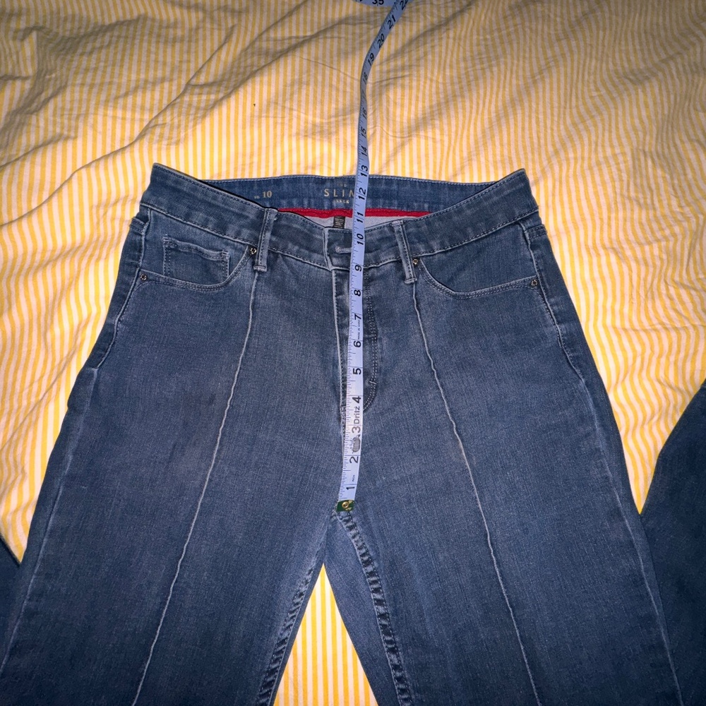 WHBM denim slim ankle jeans piping size 10 - Picture 3 of 9